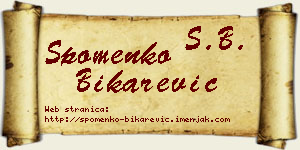 Spomenko Bikarević vizit kartica